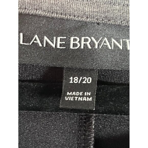 Lane Bryant Dress Size 18 Gray Cold Shoulder Neutral Minimalist Retro Skater - Picture 2 of 11